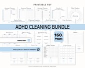 ADHD Cleaning Planner Bundle, Neurodivergent Home Organization (Printable PDF)