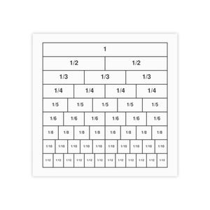 Unit Fraction Strips Sticky Notes, 4x4 Math Reference Tool (Physical Product)