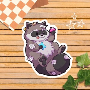 Game Designer Raccoon Sticker | Vinyl Sticker