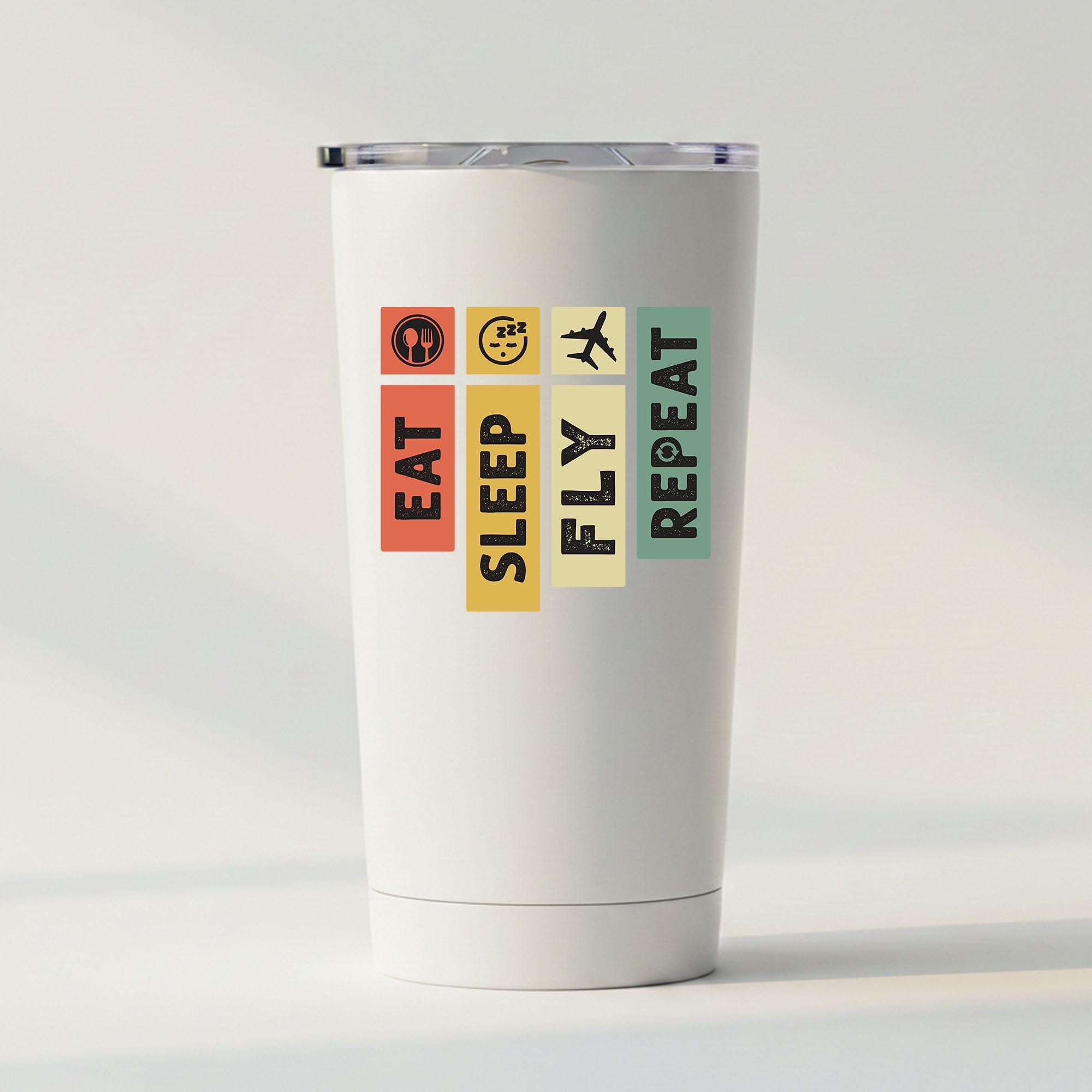 Eat Sleep Fly Repeat PNG, Retro Aviation Pilot Travel Sublimation ...