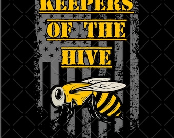 Keepers of the Hive PNG, Beekeeper Bee Lover Design, Vintage Beekeeping Sublimation, Apiary Honey