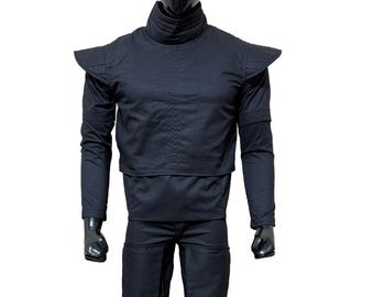 Mandalorian Book of Boba Fett 3-Piece Cosplay Costume | Star Wars Bounty Hunter Outfit | Armor Flight Suit & Vest Set