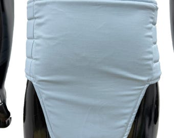 Star Wars Mandalorian Cummerbund | Sky Blue Bounty Hunter Waist Belt for Cosplay | Din Djarin Costume Accessory