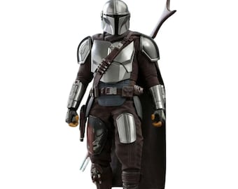Din Djarin Mandalorian Costume | Star Wars Cosplay Outfit with Holster Belt | Bounty Hunter Armor Undersuit | Comic Con & Halloween Costume