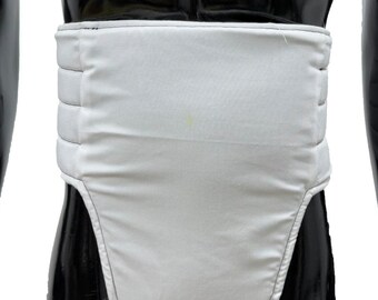 Star Wars Mandalorian Cummerbund | White Bounty Hunter Waist Belt for Cosplay | Din Djarin Costume Accessory