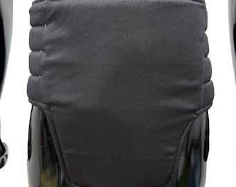 Star Wars Mandalorian Cummerbund | Black Bounty Hunter Waist Belt for Cosplay | Din Djarin Costume Accessory