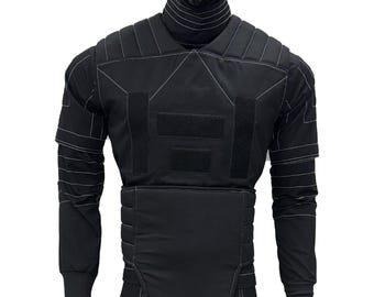 Traje de vuelo mandaloriano de Din Djarin / Traje de cosplay de cazarrecompensas de Star Wars de 4 piezas / Camisa personalizada, pantalones, chaleco y faja