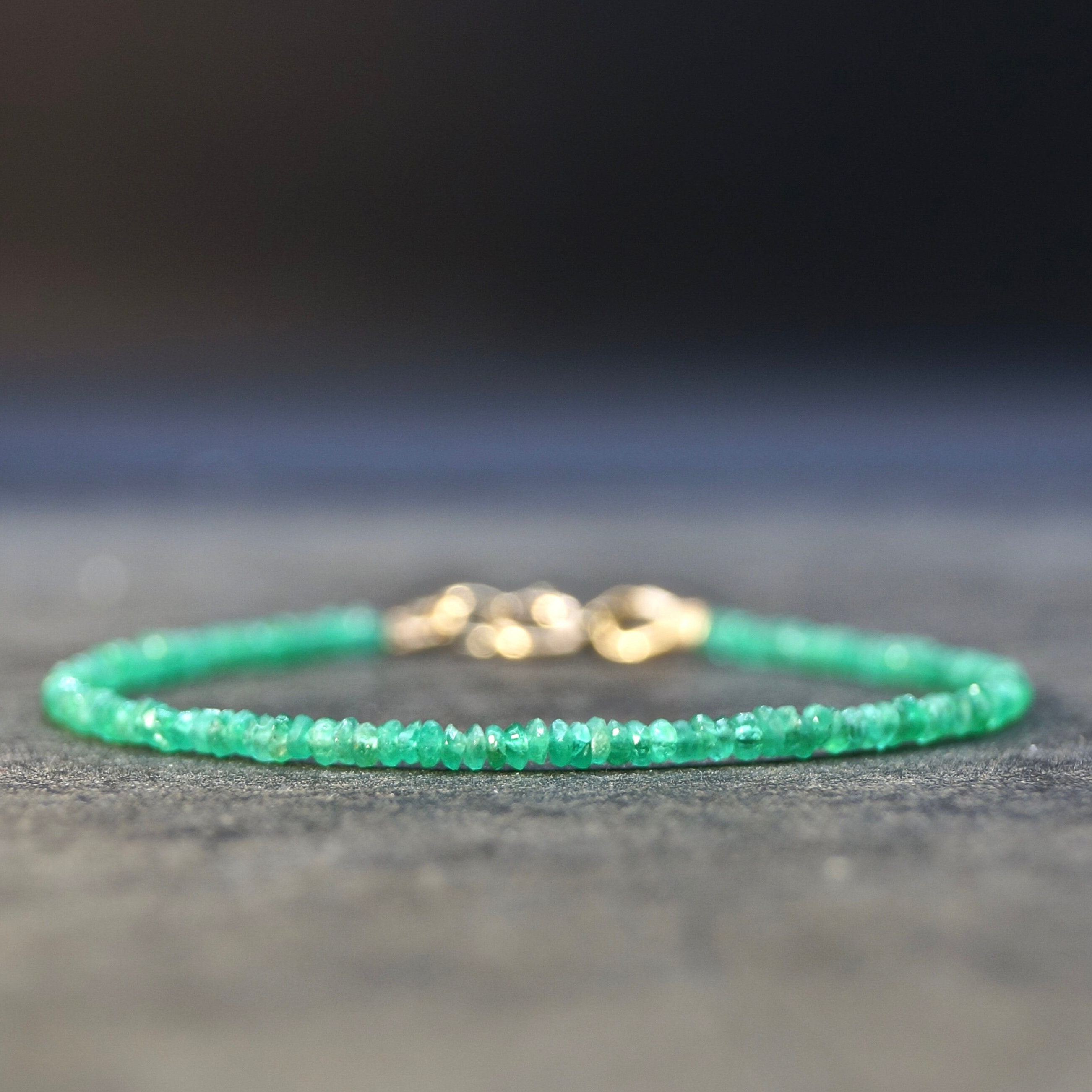 Emerald bead bracelet outlet