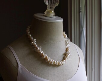 Made to Order: Bridal Necklace / Freshwater Pearl / Ivory White