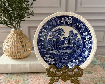 Vintage Spode Tower Blue Deep Saucer | Copeland England Transferware | Blue & White English Decor