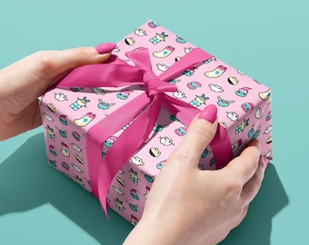 Festive Frogs Wrapping Paper