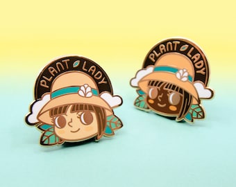 Plant Lady Enamel Pin