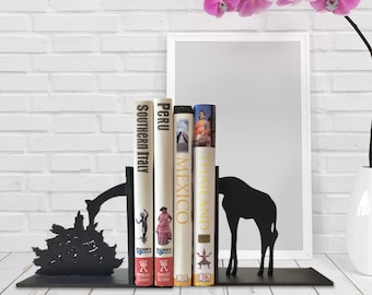Giraffe Book Ends, Decorative, Wooden Bookend