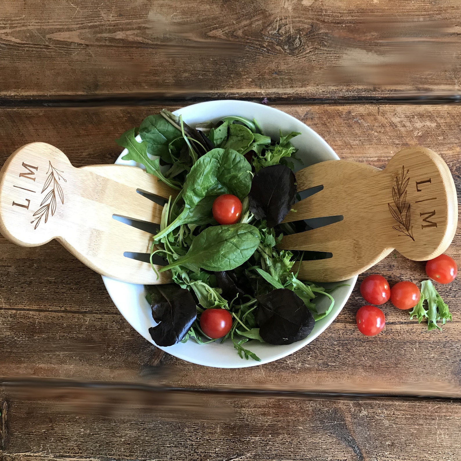Personalised Salad Serving Hands Salad Serving Tongs Etsy