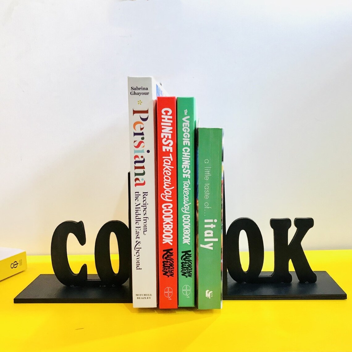 COOK Bookends Wooden Bookends Chef Bookends Kitchen Etsy UK