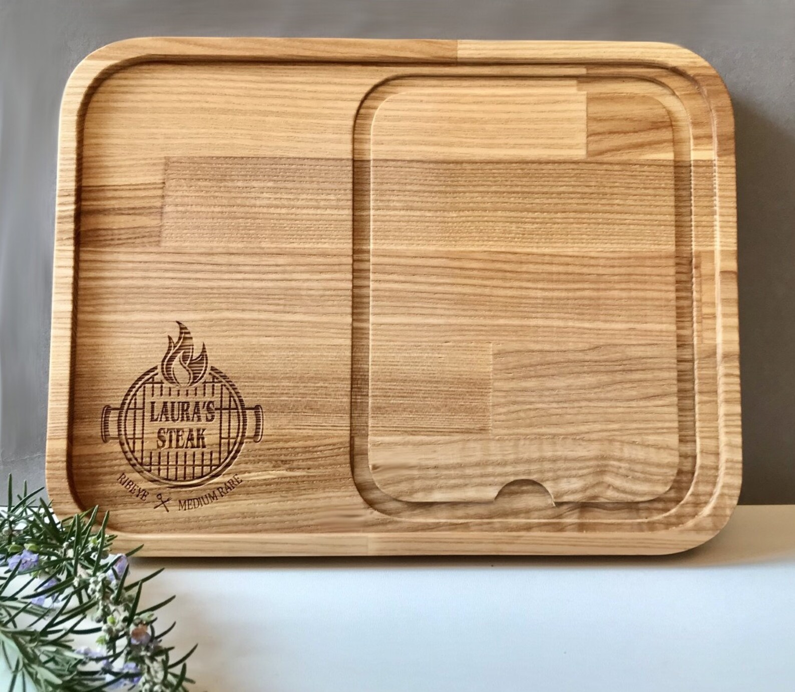 Personalised Steak Serving Dish Wooden BBQ Serving Board Etsy