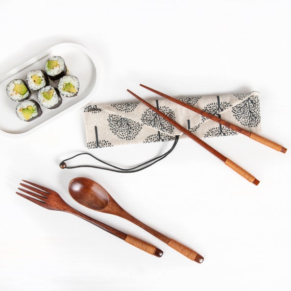 Asian Style Cutlery Gift Set , Cutlery Set Travel Utensils
