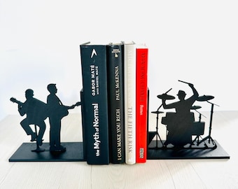 The band bookends, Unique bookends, The Drummer bookends, Music lovers bookend