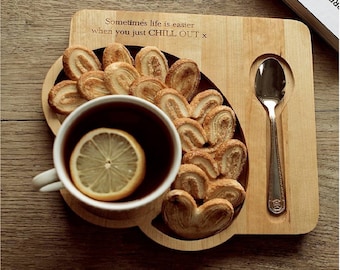 Personalized SERVING TRAY for TEA/Coffee & Sweets - Perfect Wooden Breakfast Tray, Ideal for Tea, Coffee and Sweet Serving, Tea Serving Tray