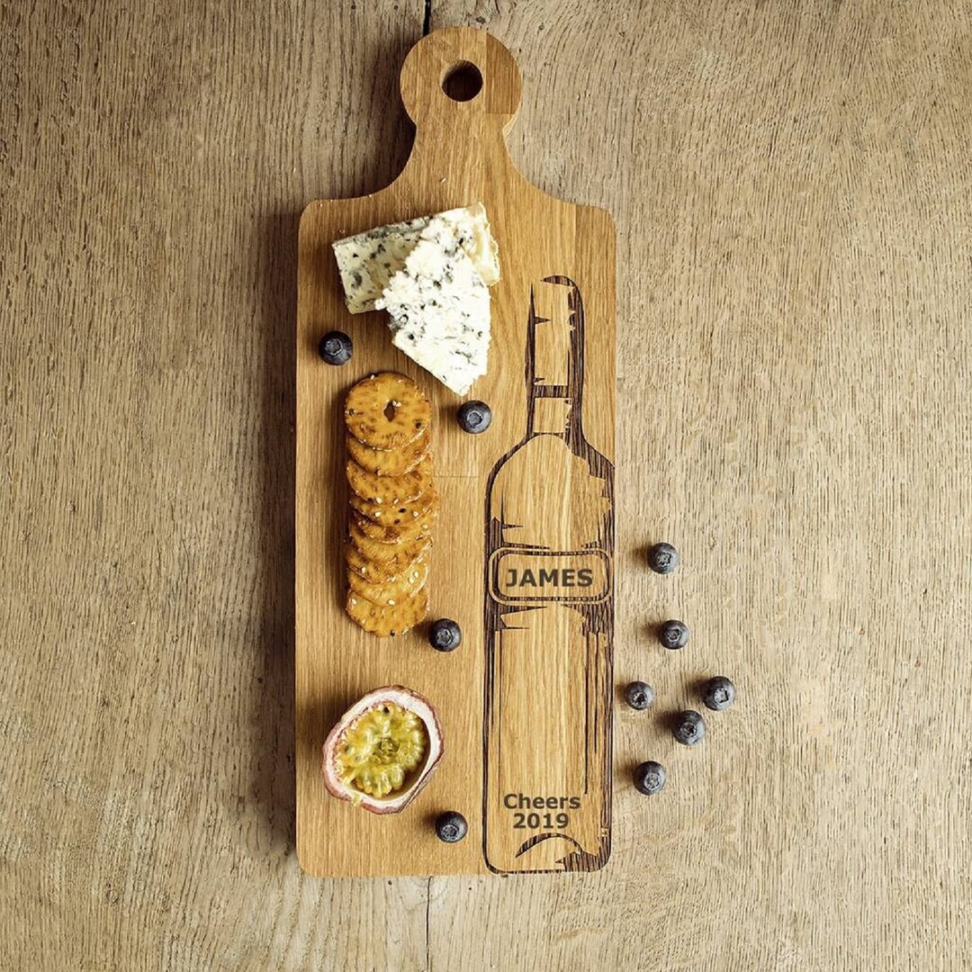 Cheese and Wine Personalised Cheese Board Custom Serving Etsy