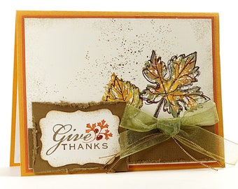 Thanksgiving Card,  Fall Greeting Cards, Thinking Of You Gift, Homemade Card,