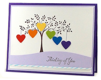 Thinking Of You Card, Encouragement Card, Rainbow Greeting Card, Get Well Gift,