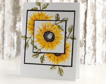 Sunflower Card, Fall Flower Greeting Card, Thinking Of You Gift,