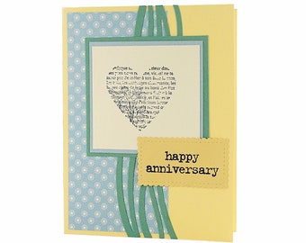 Happy Anniversary Cards, Anniversary Card For Couple, Hand Made Greeting Cards, Love Card,