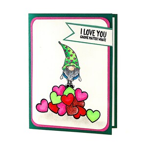 I Love You Gnome Matter What, Homemade Valentine Cards, Valentines Day Card For Her, Gnome Card,