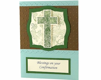 Confirmation Card, Hand Made Card, Embossed Card, Religious Cards, Encouragement Card,