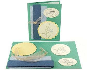 Sympathy Card Making Kit, Craft Kits For Adults, Condolence Cards, Floral Sympathy Card, Set Of 5 Cards,