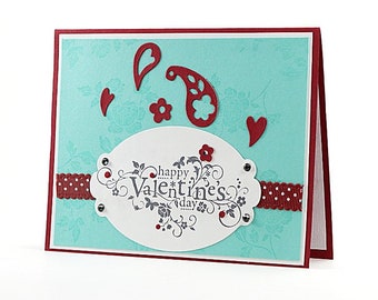 Valentines Cards Handmade, Happy Valentines For Her, Valentines Day Gift For Wife, Heart Card,