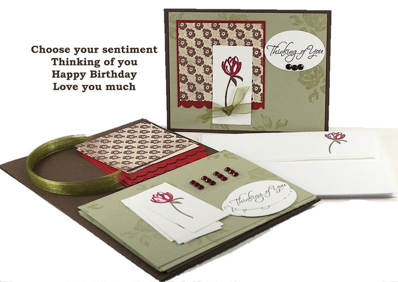 Card Making Kit Thinking of You Card Craft Kits for Adults Etsy