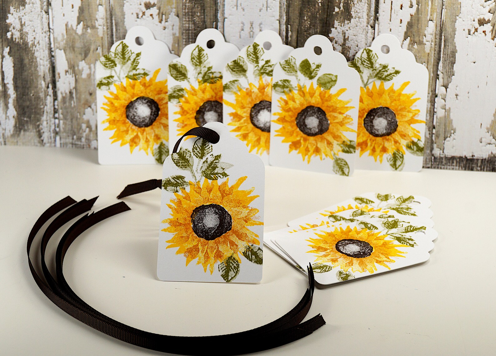 Handmade Sunflower Gift Tag Fall Gift Tags Friendship Gift Etsy