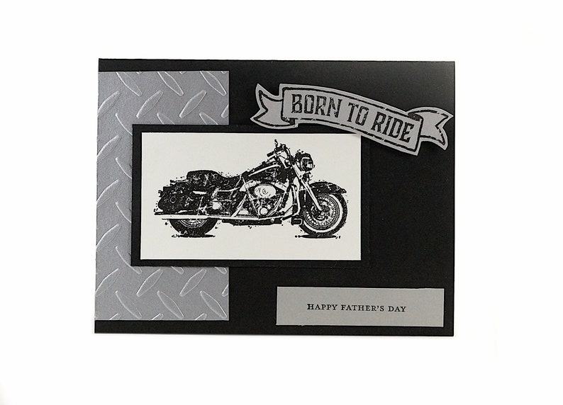 Homemade Fathers Day Card Harley Davidson Gift Motorcycle - Etsy
