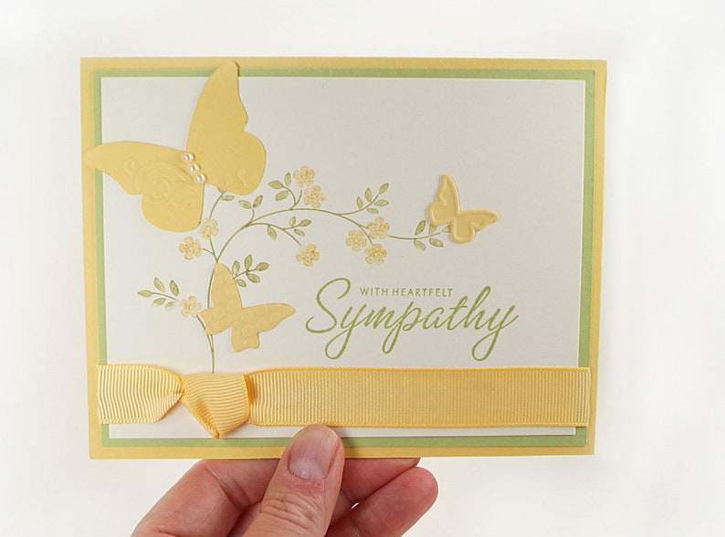 Butterfly Sympathy Card Condolence Card Hand Made Cards | Etsy