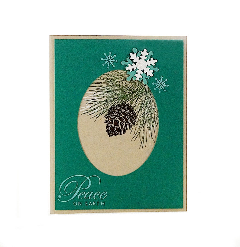 Homemade Christmas Cards, Blank Holiday Cards, Peace On Earth Cards, image 1