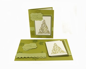 Christmas Card Making Kit, Craft Kit For Adults, Thinking Of You At Christmas, Set Of 5 Cards,