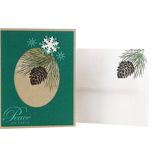 Homemade Christmas Cards, Blank Holiday Cards, Peace On Earth Cards, image 2