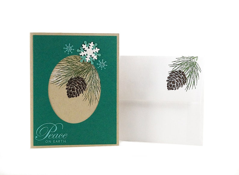 Homemade Christmas Cards, Blank Holiday Cards, Peace On Earth Cards, image 2