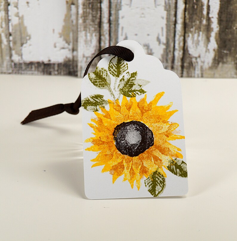 Handmade Sunflower Gift Tag Fall Gift Tags Friendship Gift Etsy
