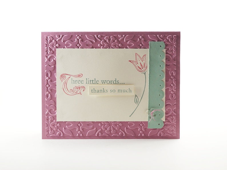 Thank You Cards Handmade Thank You Gift Ideas Thank You Card With Envelope Stampin Up Card