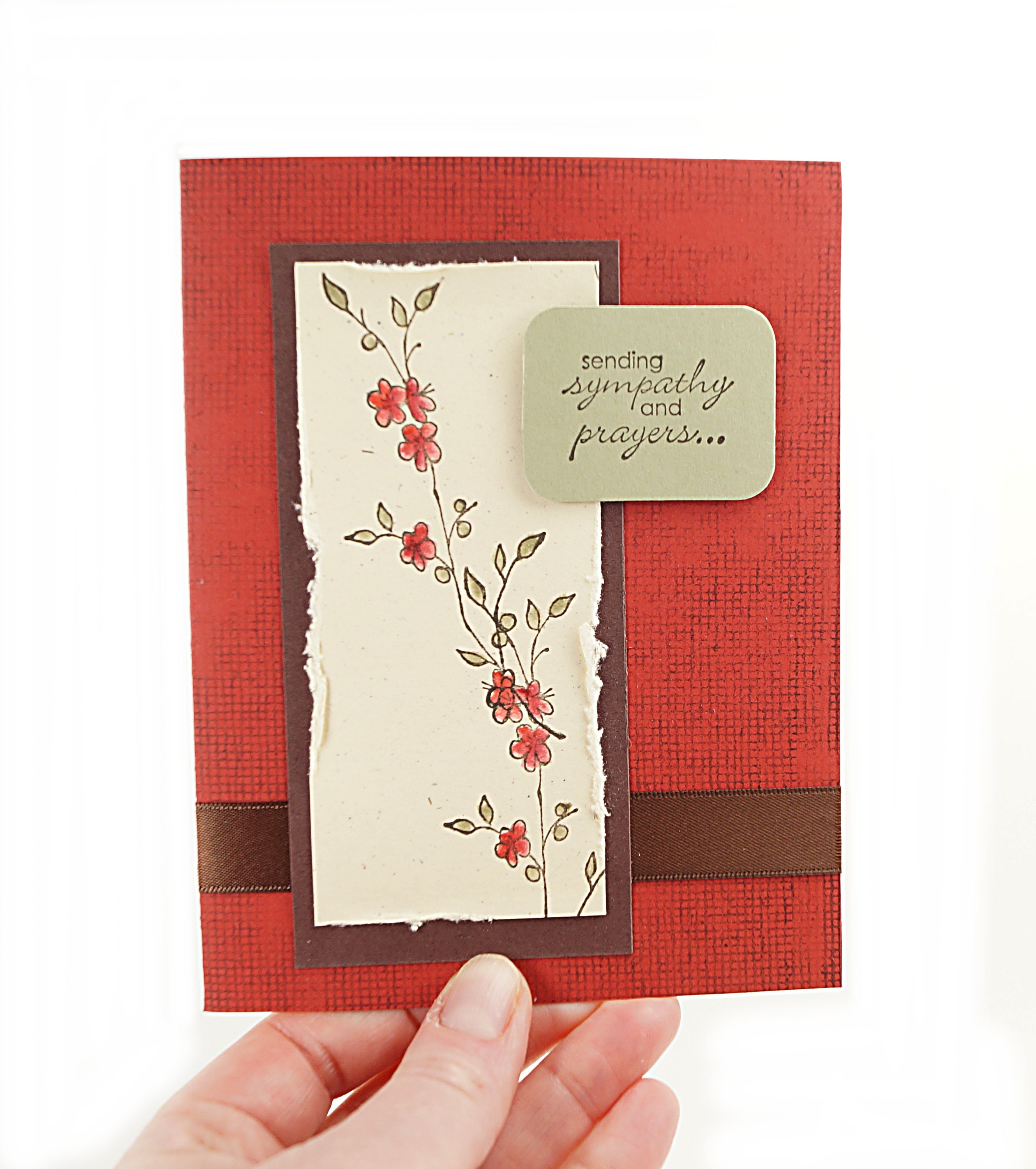 Handmade Sympathy Cards Condolence Card Flower Sympathy Etsy