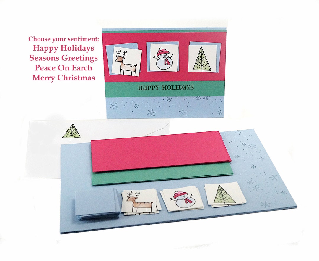 Holiday Card Making Kit, DIY Card Kit, Craft Kit for Teens, Craft Kit