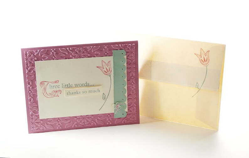 Thank You Cards Handmade Thank You Gift Ideas Thank You Card With Envelope Stampin Up Card
