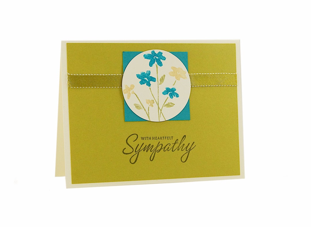 Heartflelt Sympathy Card, Condolence Card, Support Card, Floral Smpathy