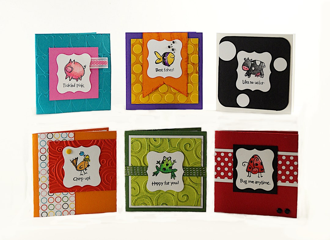 Mini Note Cards, Pun Cards, Hand Made Greeting Cards, Lunchbox Notes
