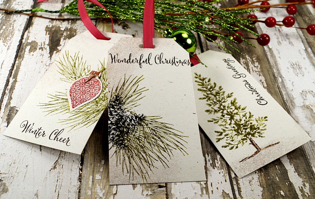 Handmade Gift Tags Christmas Present Tags Holiday Favor Tags Christmas ...