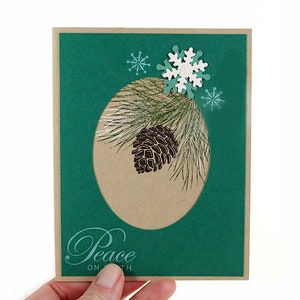 Homemade Christmas Cards, Blank Holiday Cards, Peace On Earth Cards, image 4