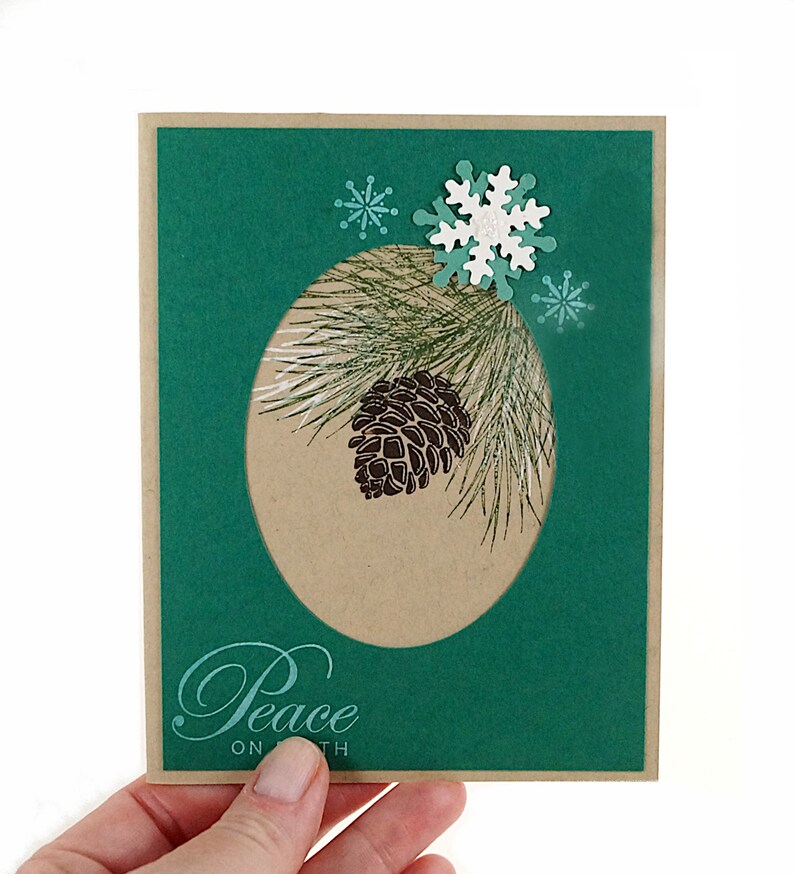 Homemade Christmas Cards, Blank Holiday Cards, Peace On Earth Cards, image 4